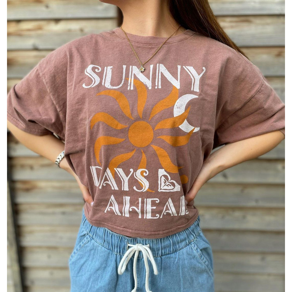 【OUTLET】SUNNY DAYS AHEAD クロップ ドTシャツ