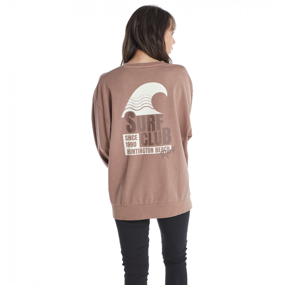 【OUTLET】SURF CLUB ROXY CREW NECK リラックスフィット 長袖 Tシャツ