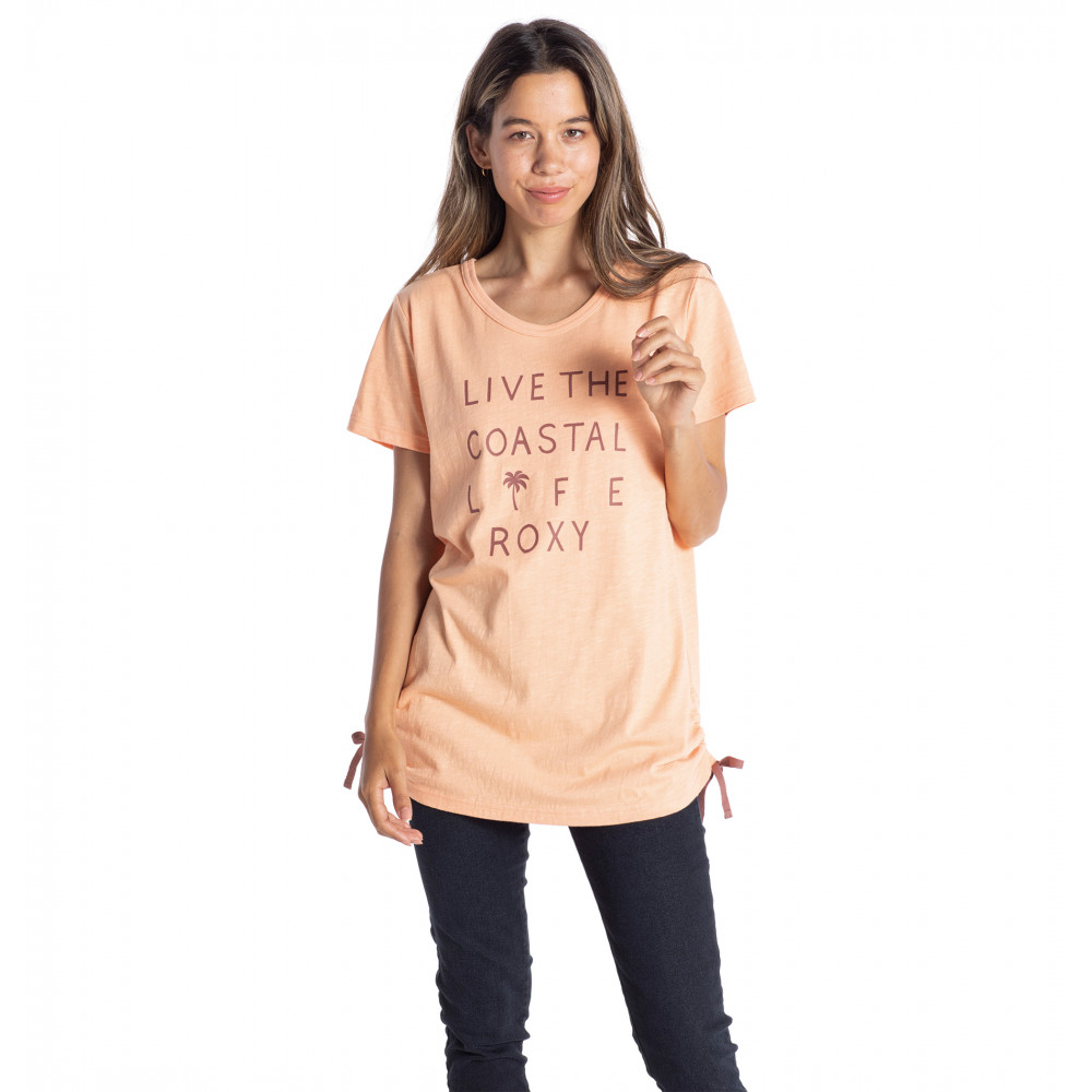【OUTLET】PALM LEAF ROXY 裾シャーリング Tシャツ