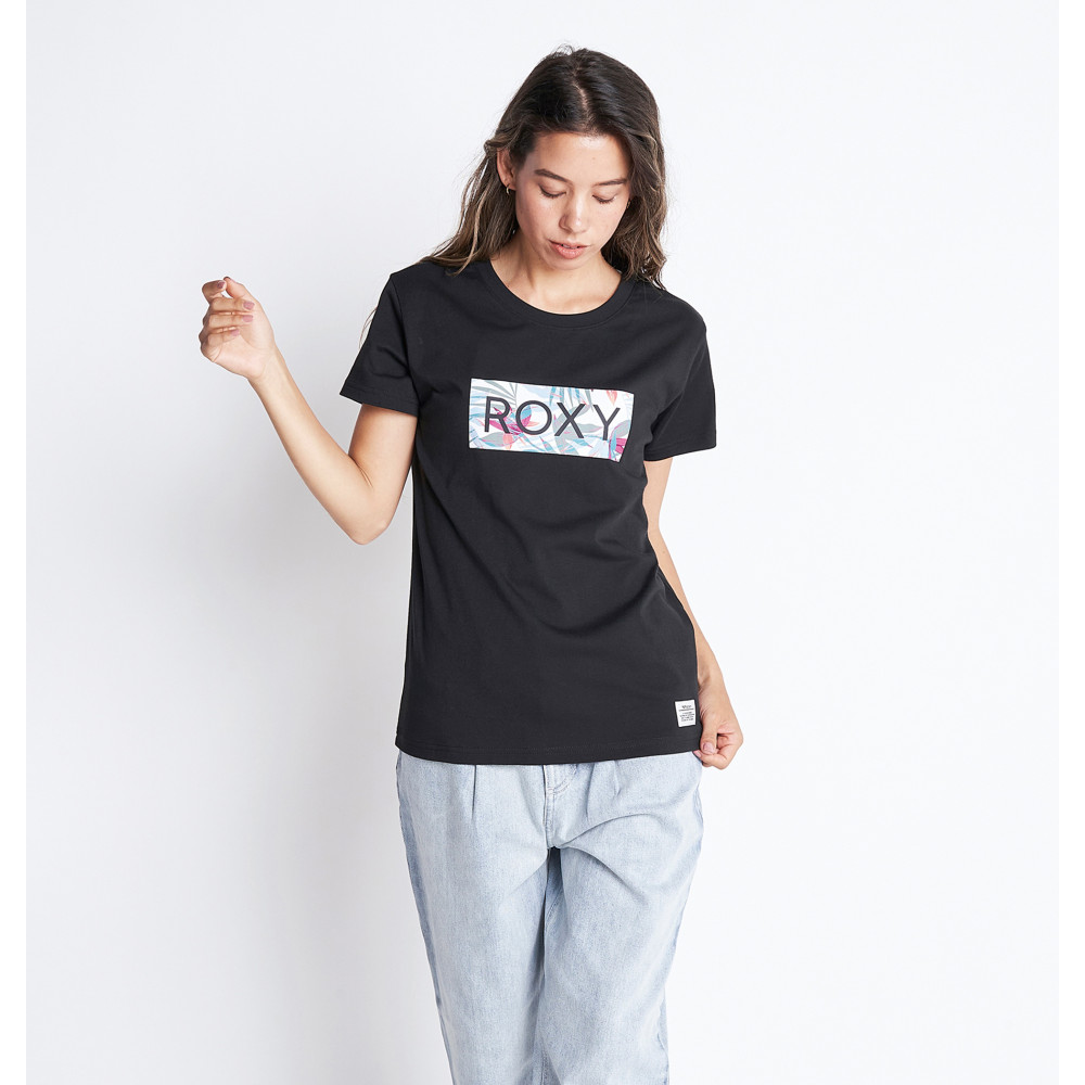 【OUTLET】SHADE OF BOTANICAL  ROXY ボタニカルロゴ Tシャツ