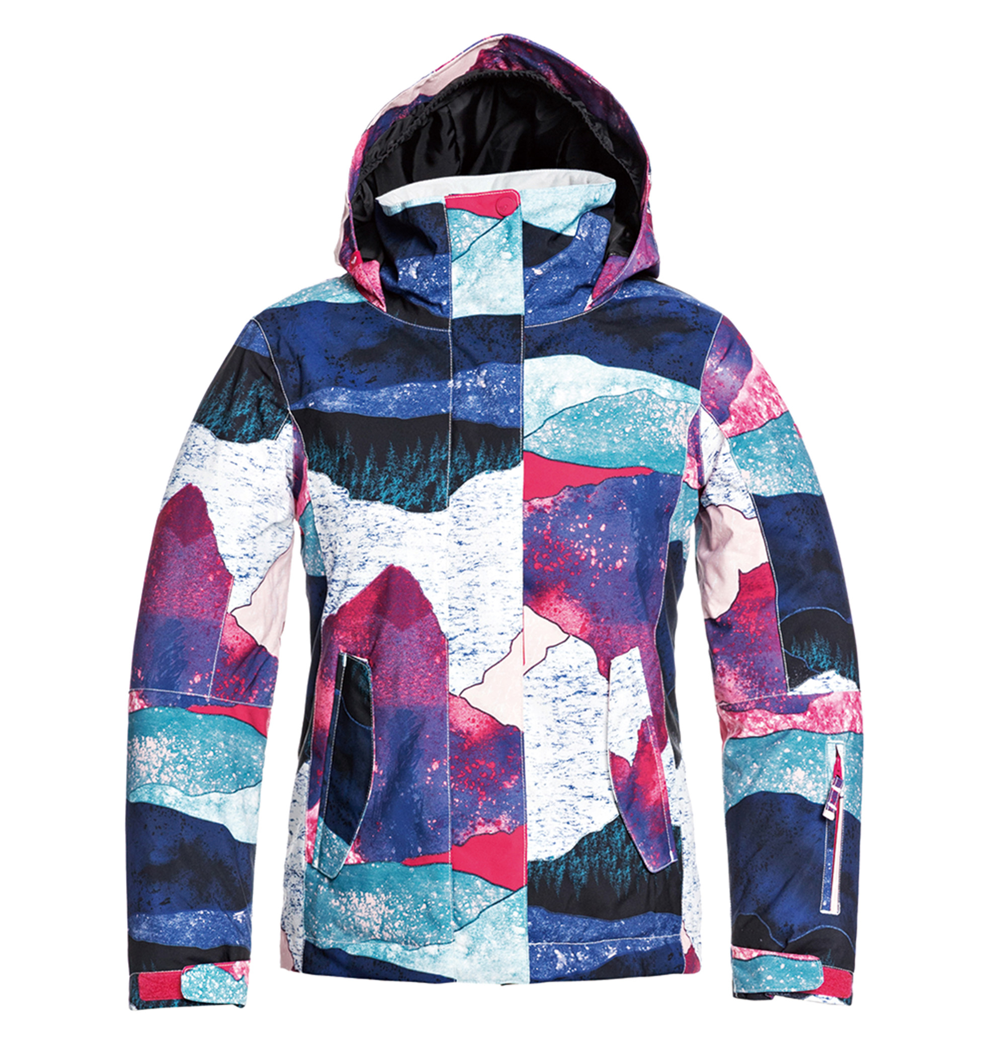 30%OFF！ROXY JETTY GIRL JK 色彩豊かなプリント柄がゲレンデに映えるスキージャケットの画像