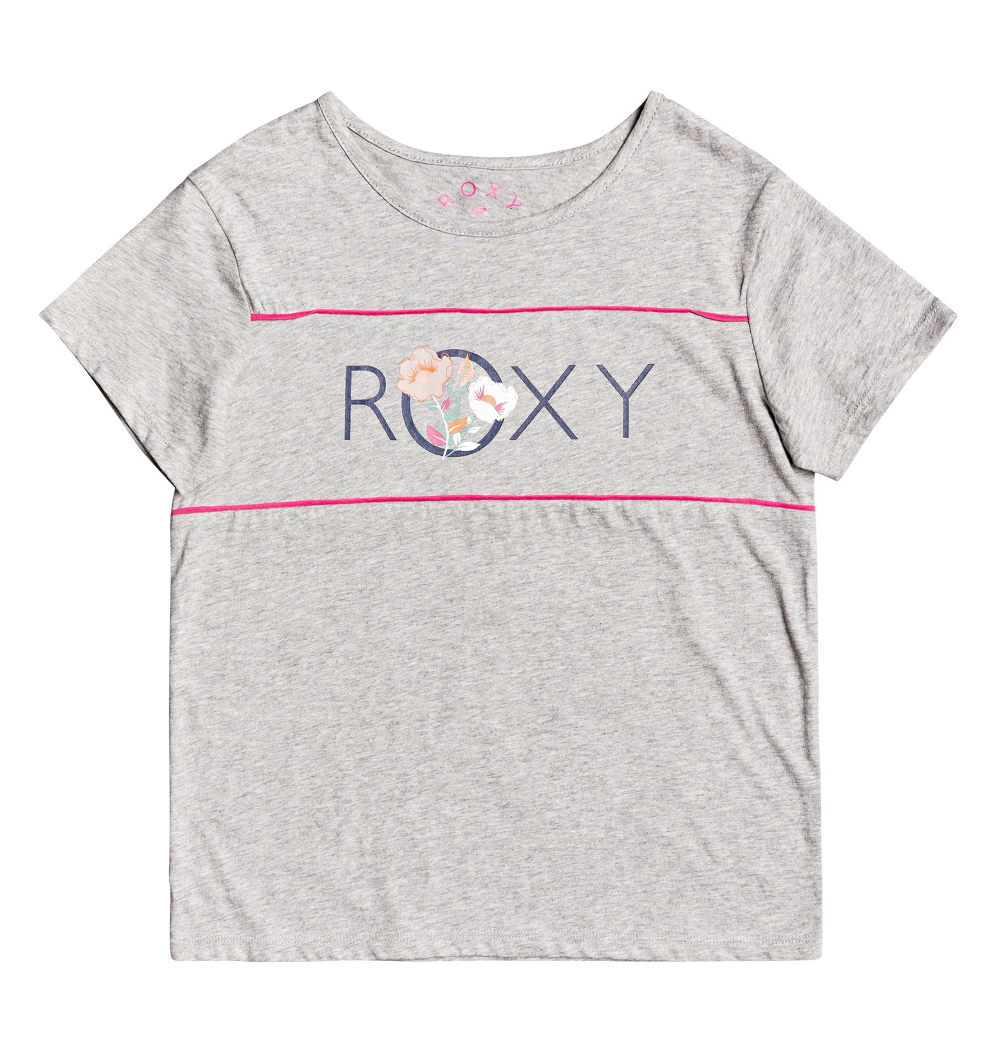 30%OFF！＜Roxy＞BEST PART フロントに施されたデザインロゴとラインのコンビネーションで、カジュアルさの中にキュートさをバランスよくミックスした半袖Tシャツ画像