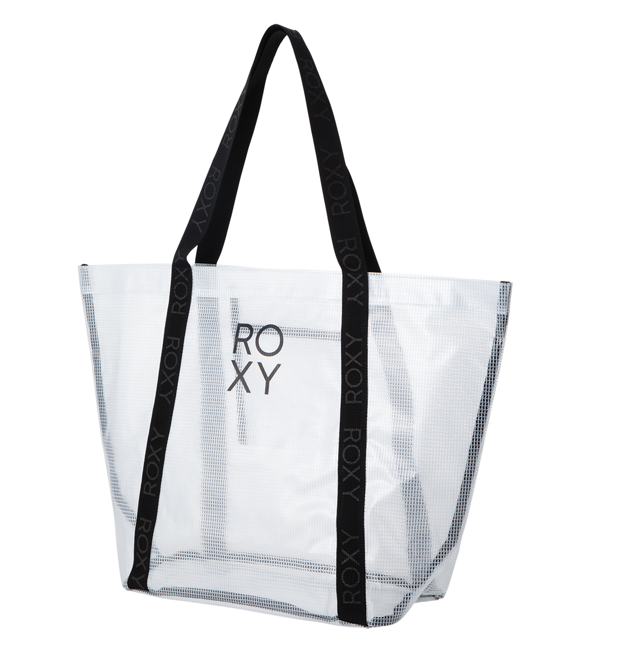 ＜Roxy＞FEEL FREE メッシュとビニールを合わせたミックスのPVC素材が魅力的な大容量のトートバッグ