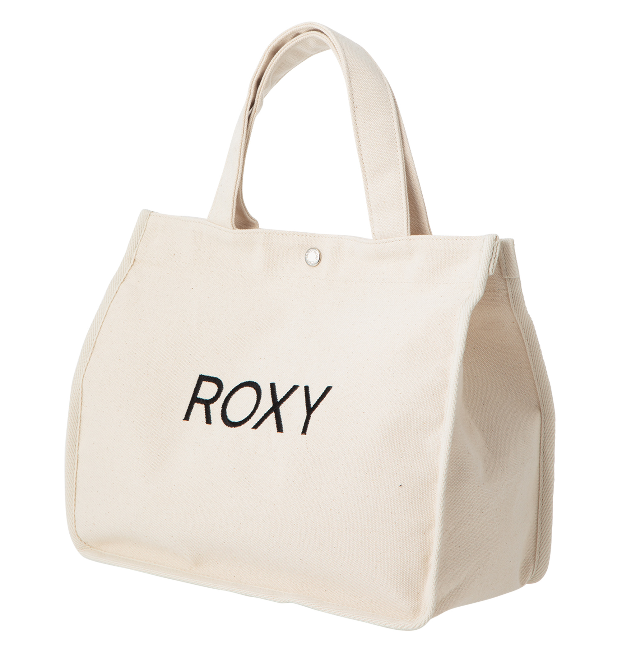 UNDER CANVAS フロントのROXYロゴ刺繍がポイントのキャンパストートバッグ
