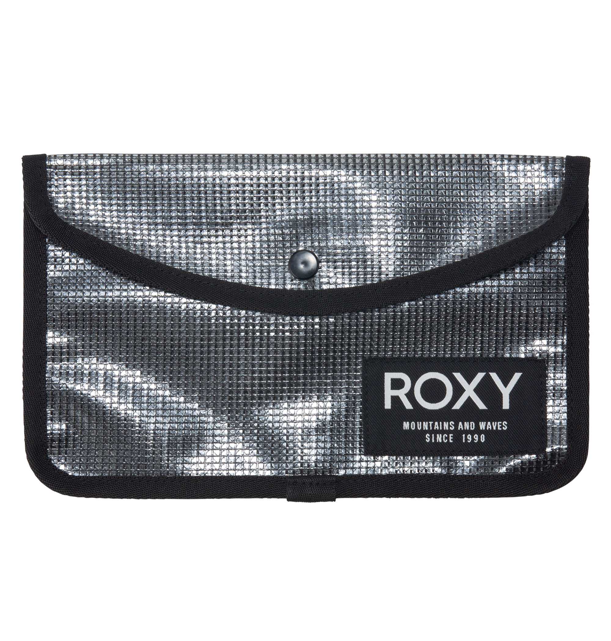 ＜Roxy＞ON THE DOT メッシュとビニールを合わせたミックスPVC素材で、クリアな清涼感を与えてくれるポーチ画像