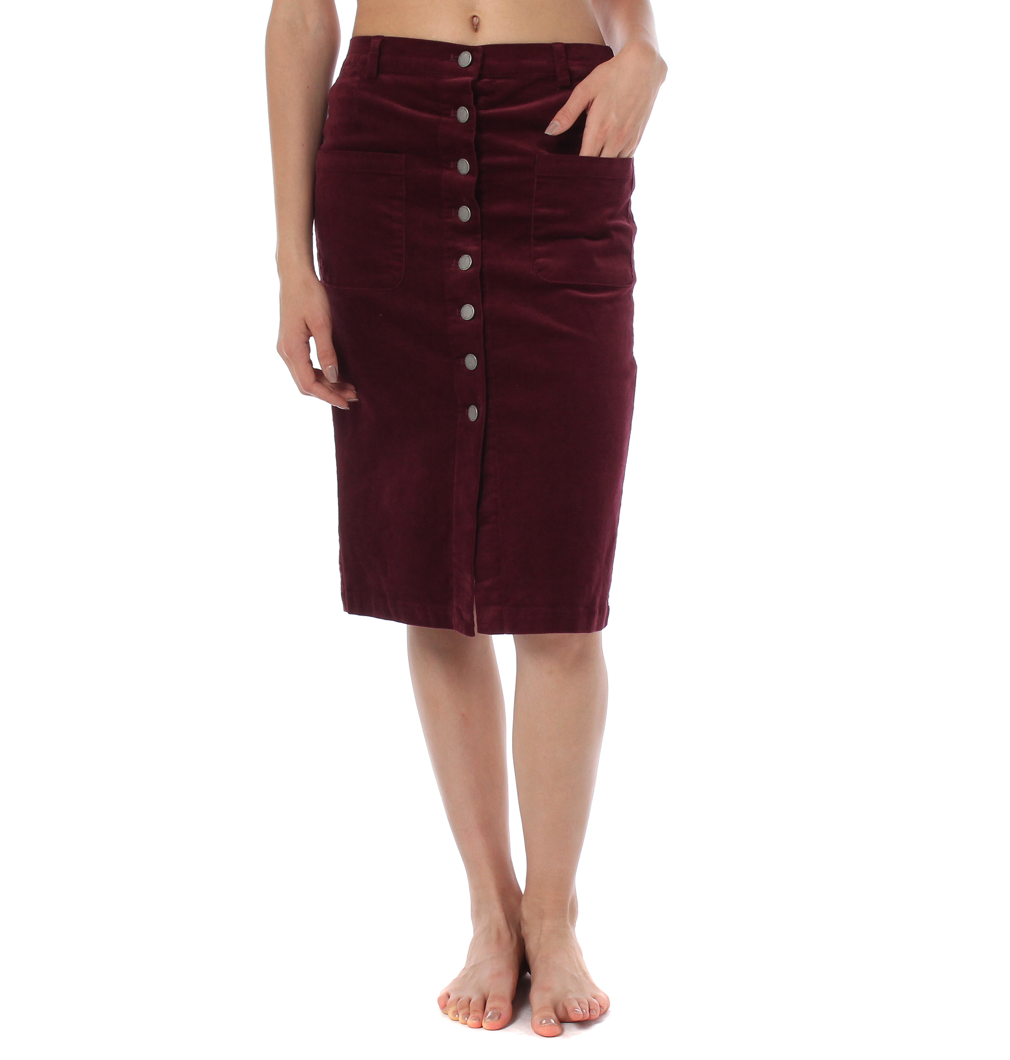 60%OFF！＜Roxy＞MORNING DEW トレンドのコーデュロイ素材で旬な雰囲気を漂わせるきれいなラインのタイトスカート