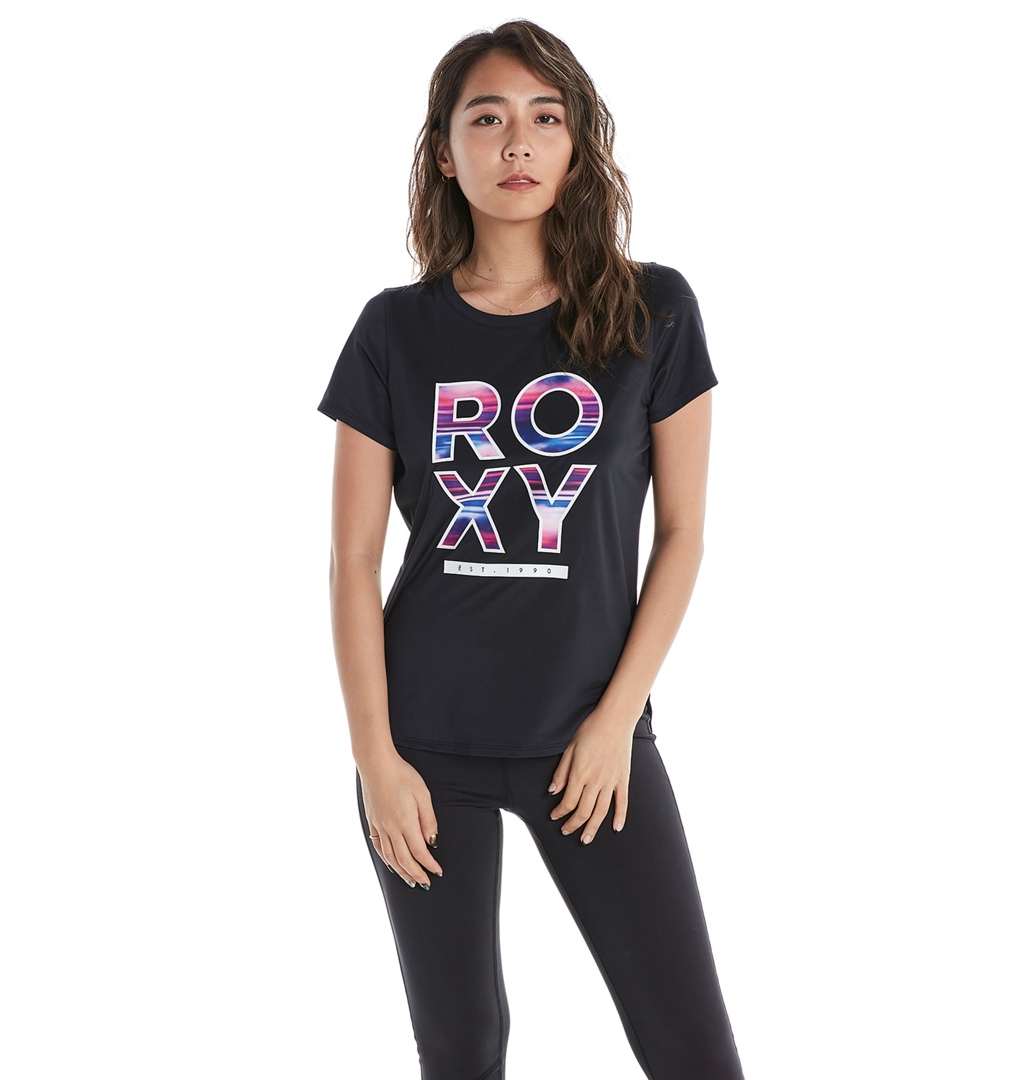 ＜Roxy＞SMOOTH ロゴプリントが目を引くTシャツ画像