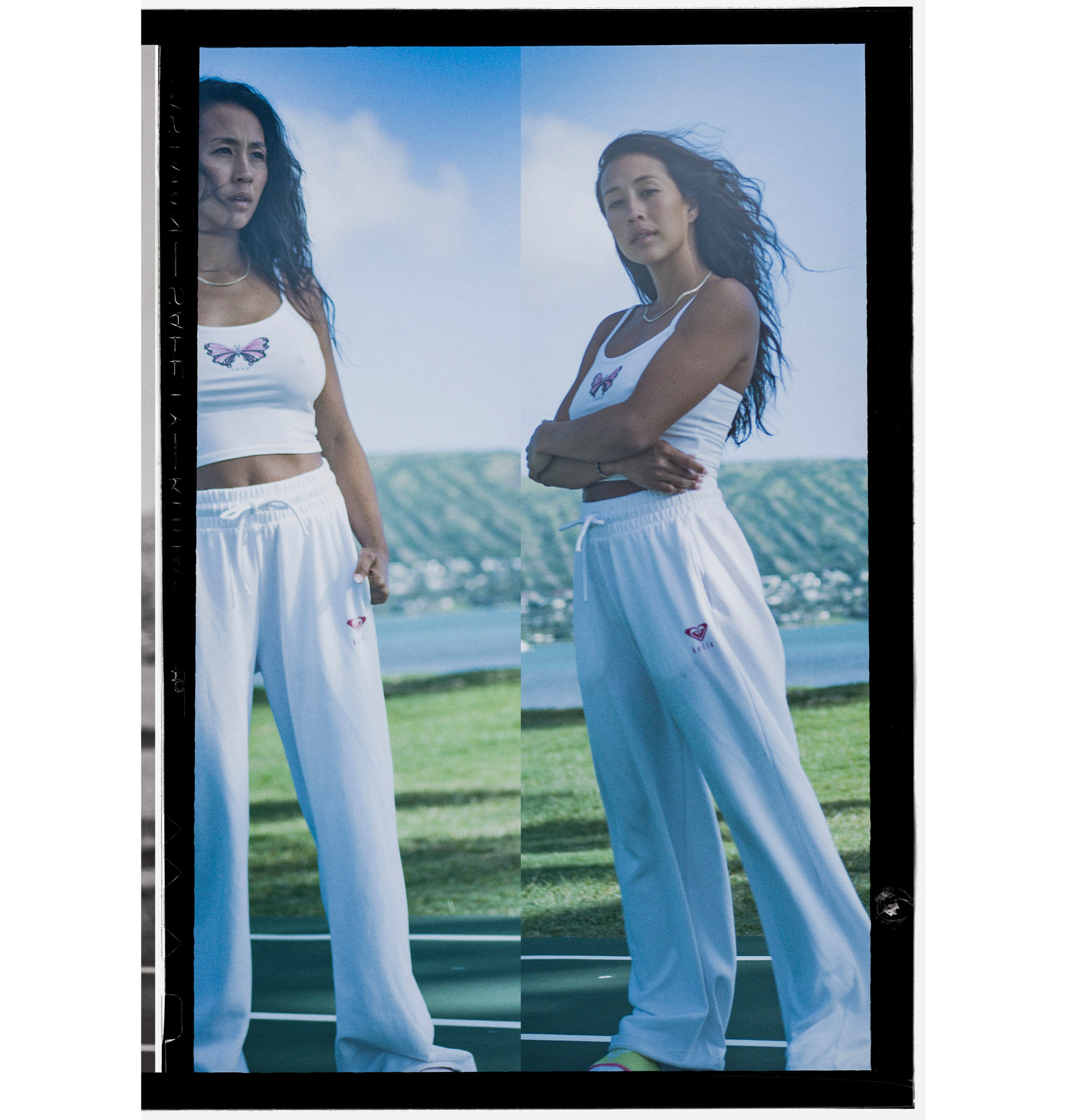 KELIA - FLY GIRL PANT サイドポケット部分のブランドロゴがアクセントのワイドパンツ